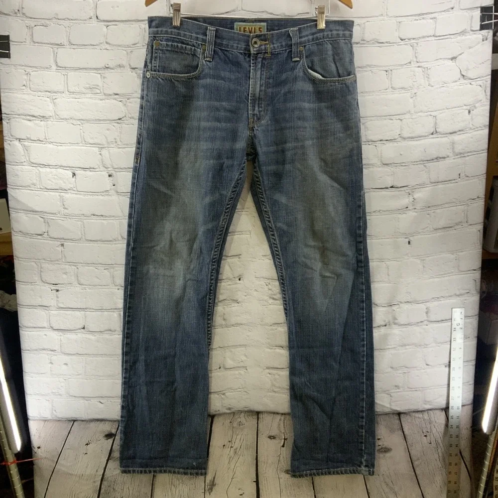 Levi's 514 Slim Straight Blue Jeans Mens Sz 34‎ x 34
